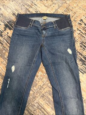 Maternity Stretch Panel Denim Jeggings - Blue